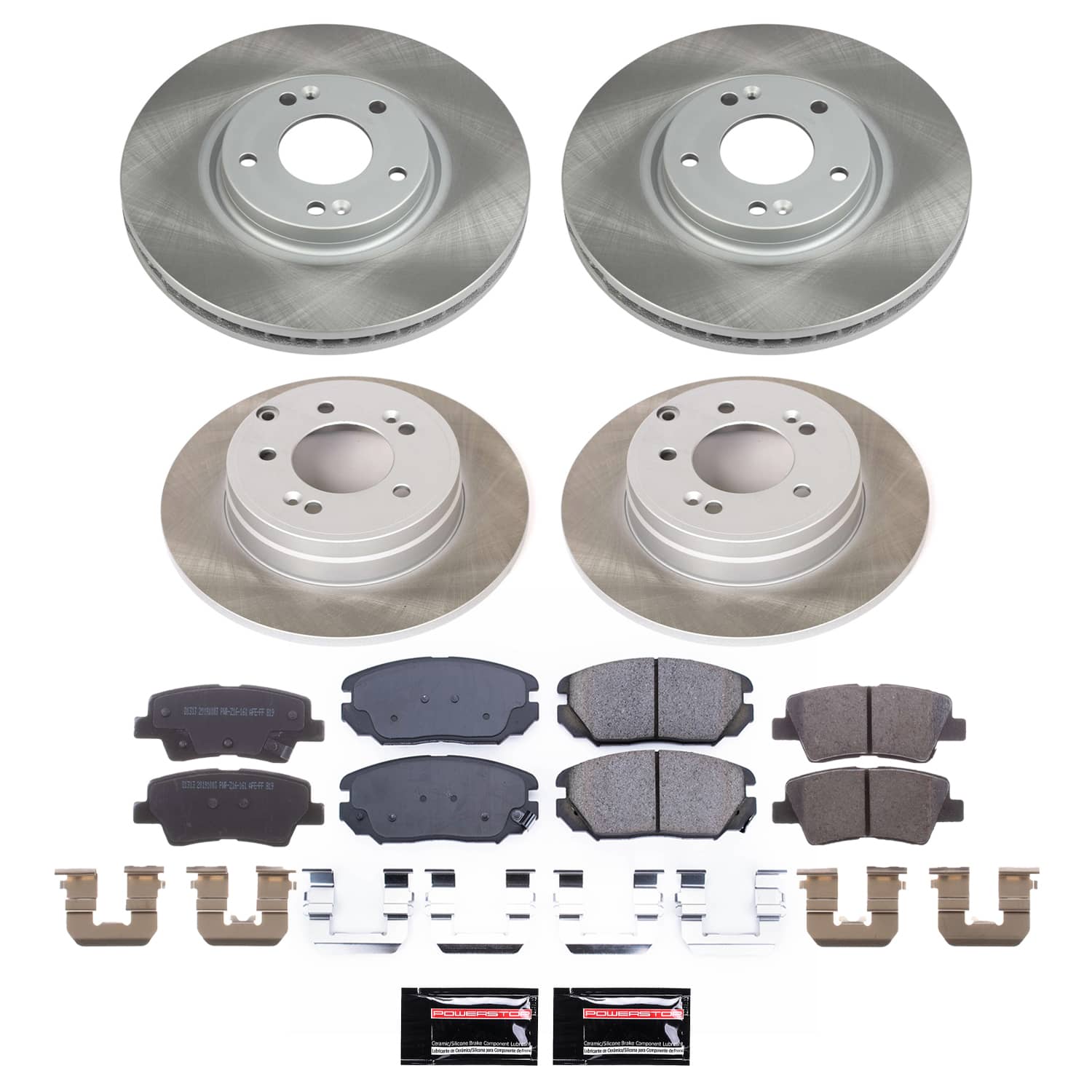 Power Stop SC5474 - Front And Rear Z17 Evolution Pad And Semi-Coated Rotor Kit vehicle fitment brake part