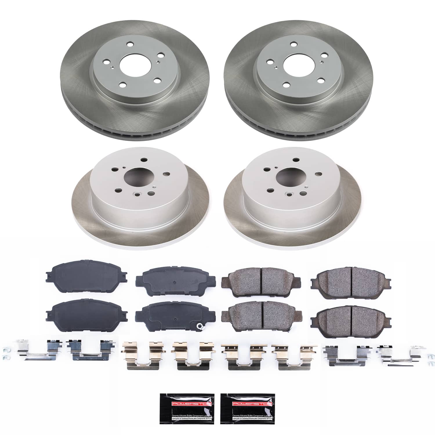 Power Stop SC5476 - Front And Rear Z17 Evolution Pad And Semi-Coated Rotor Kit vehicle fitment brake part