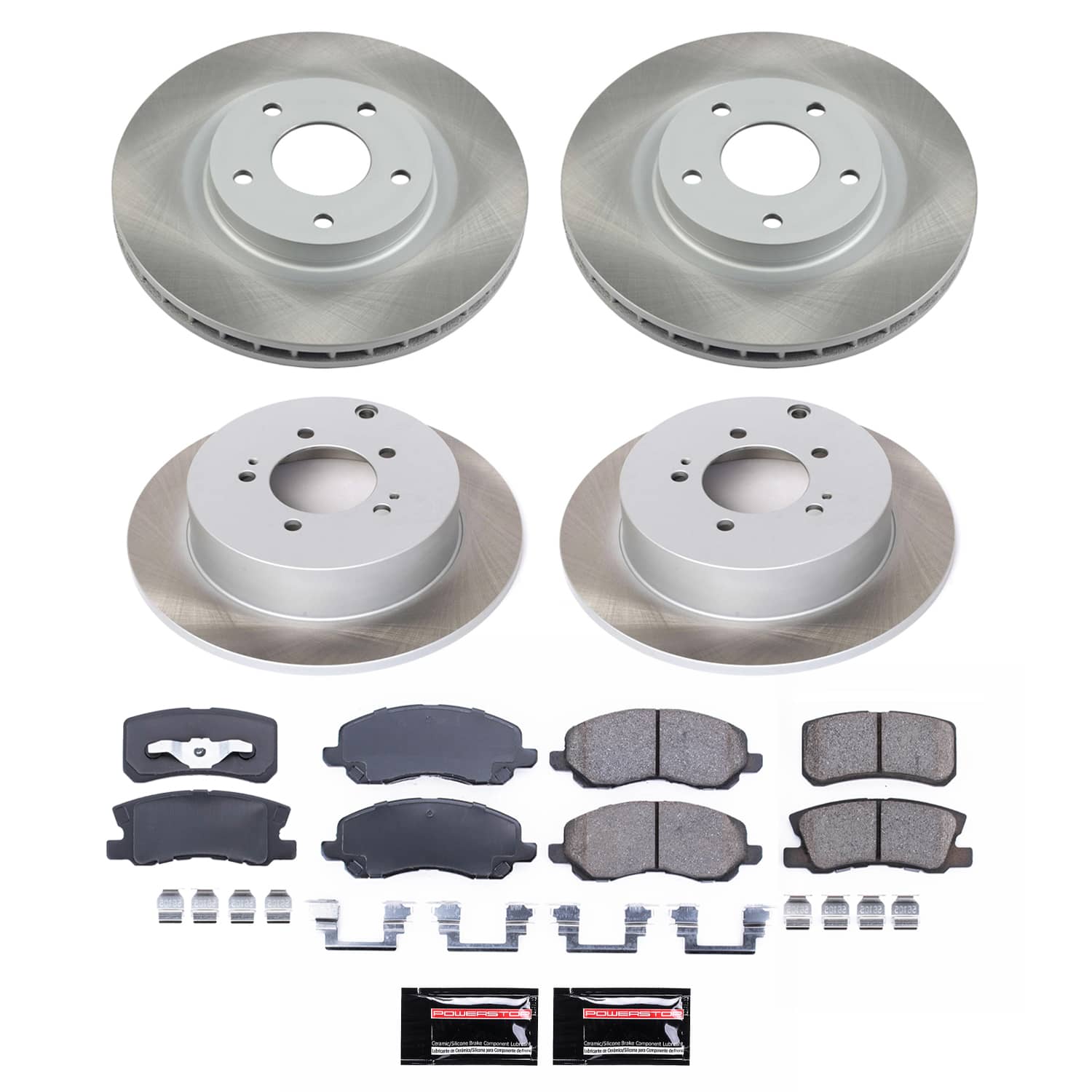 Power Stop SC5477 - Front And Rear Z17 Evolution Pad And Semi-Coated Rotor Kit vehicle fitment brake part