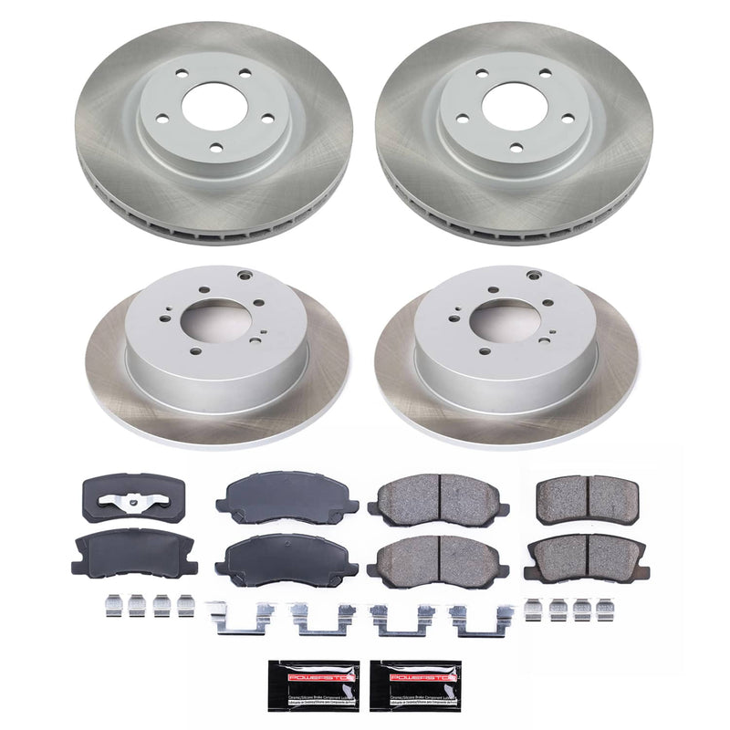 Power Stop SC5477 - Front And Rear Z17 Evolution Pad And Semi-Coated Rotor Kit vehicle fitment brake part
