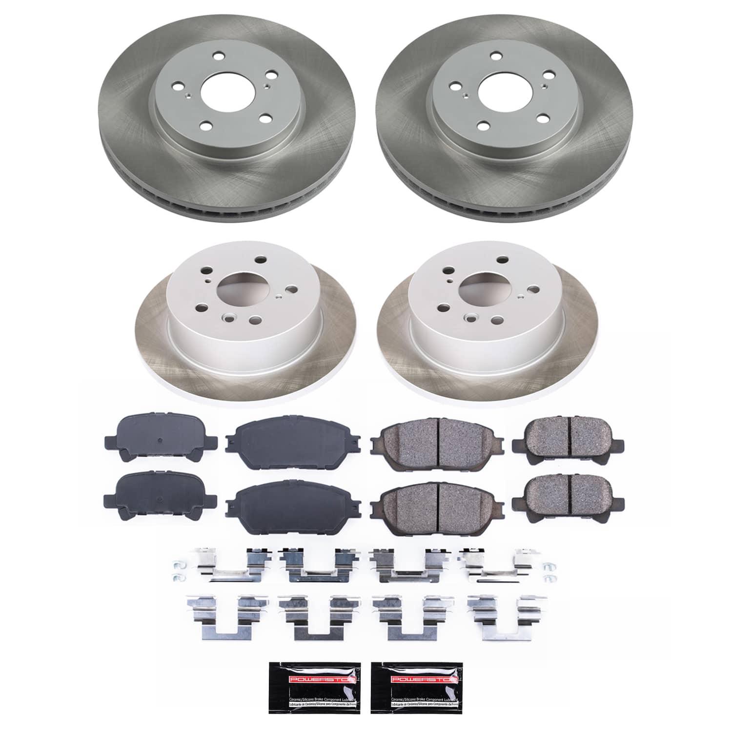 Power Stop SC5482 - Front And Rear Z17 Evolution Pad And Semi-Coated Rotor Kit vehicle fitment brake part