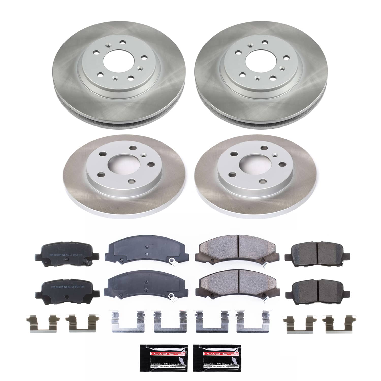 Power Stop SC5504 - Front And Rear Z17 Evolution Pad And Semi-Coated Rotor Kit vehicle fitment brake part