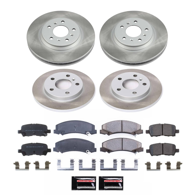 Power Stop SC5504 - Front And Rear Z17 Evolution Pad And Semi-Coated Rotor Kit vehicle fitment brake part