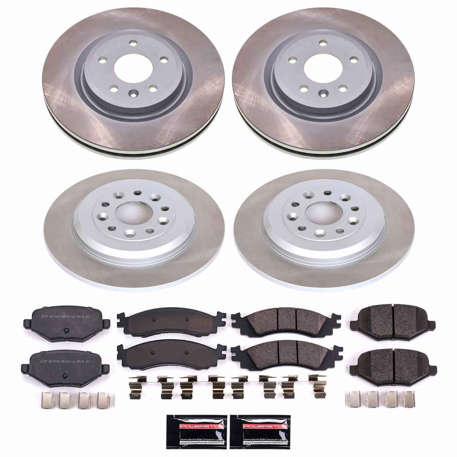 Power Stop SC5508 - Front And Rear Z17 Evolution Pad And Semi-Coated Rotor Kit vehicle fitment brake part