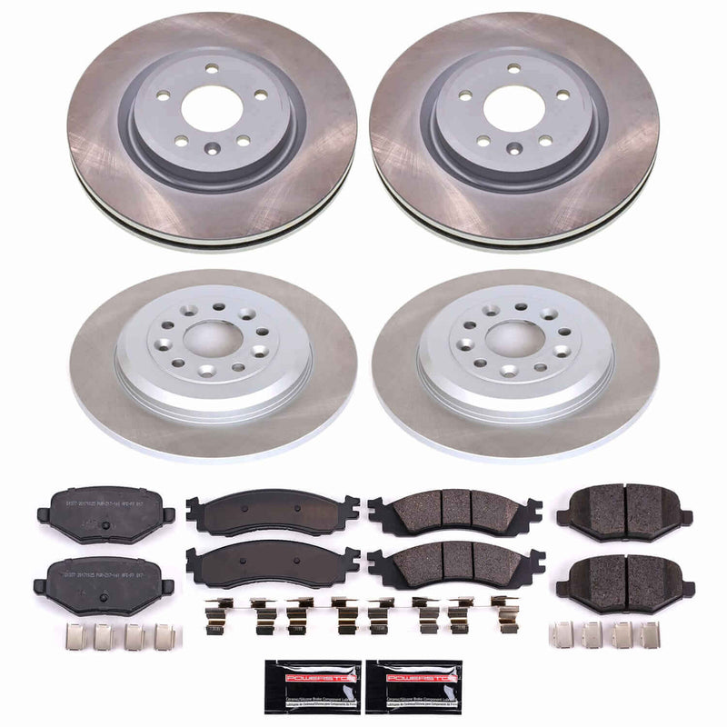 Power Stop SC5508 - Front And Rear Z17 Evolution Pad And Semi-Coated Rotor Kit vehicle fitment brake part