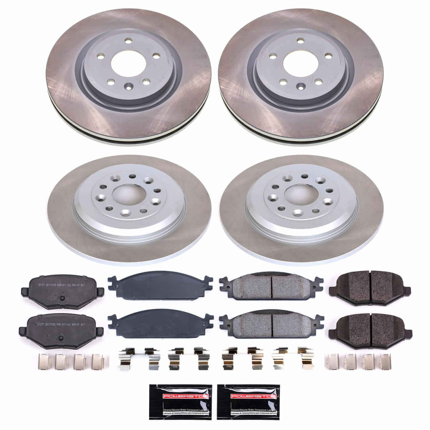 Power Stop SC5510 - Front And Rear Z17 Evolution Pad And Semi-Coated Rotor Kit vehicle fitment brake part