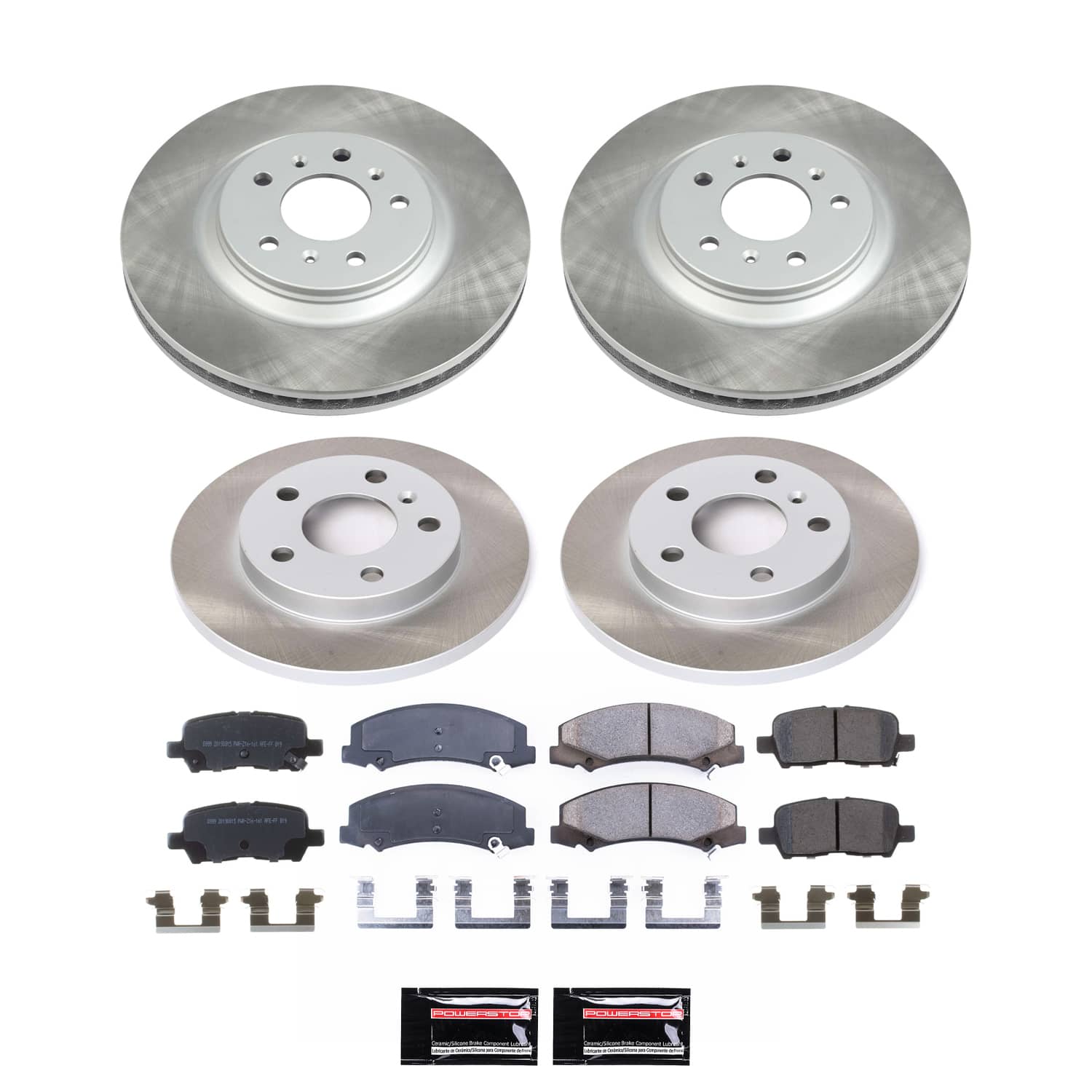 Power Stop SC5514 - Front And Rear Z17 Evolution Pad And Semi-Coated Rotor Kit vehicle fitment brake part
