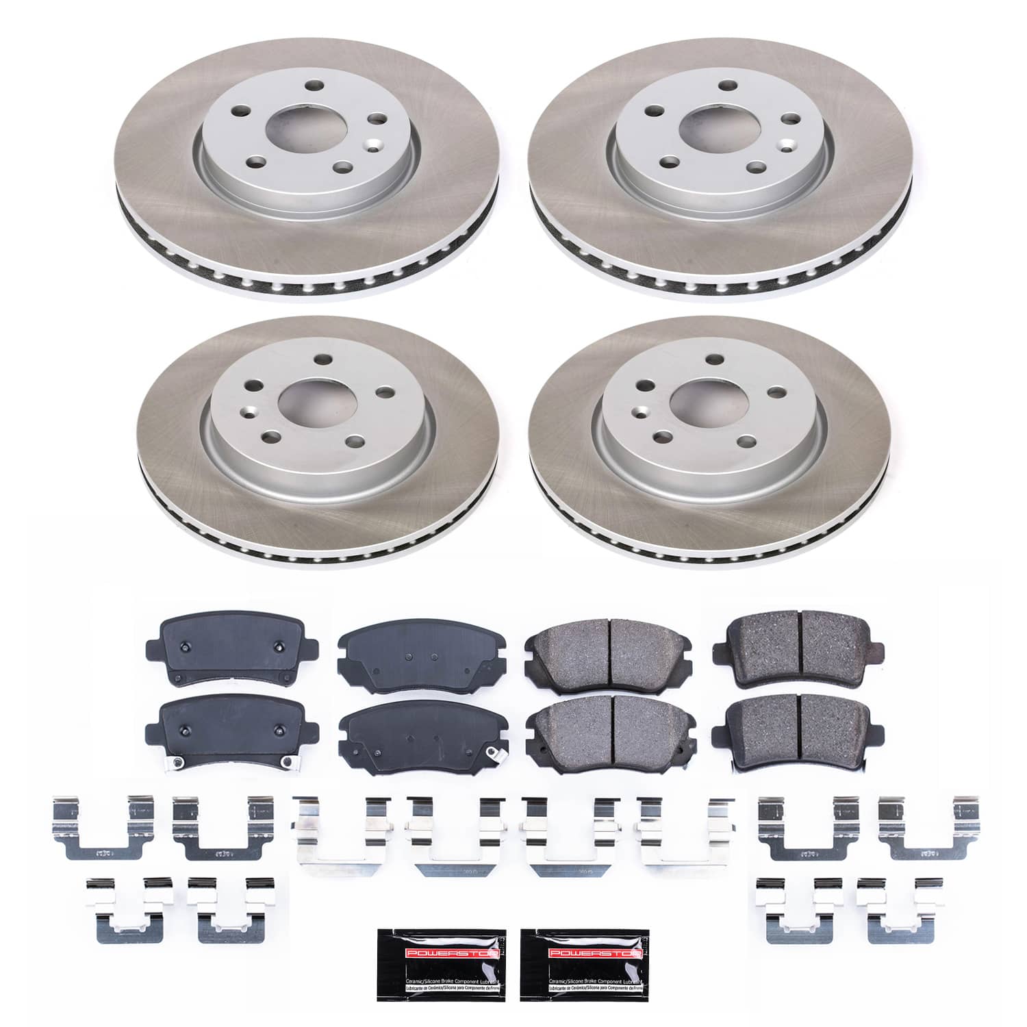 Power Stop SC5515 - Front And Rear Z17 Evolution Pad And Semi-Coated Rotor Kit vehicle fitment brake part