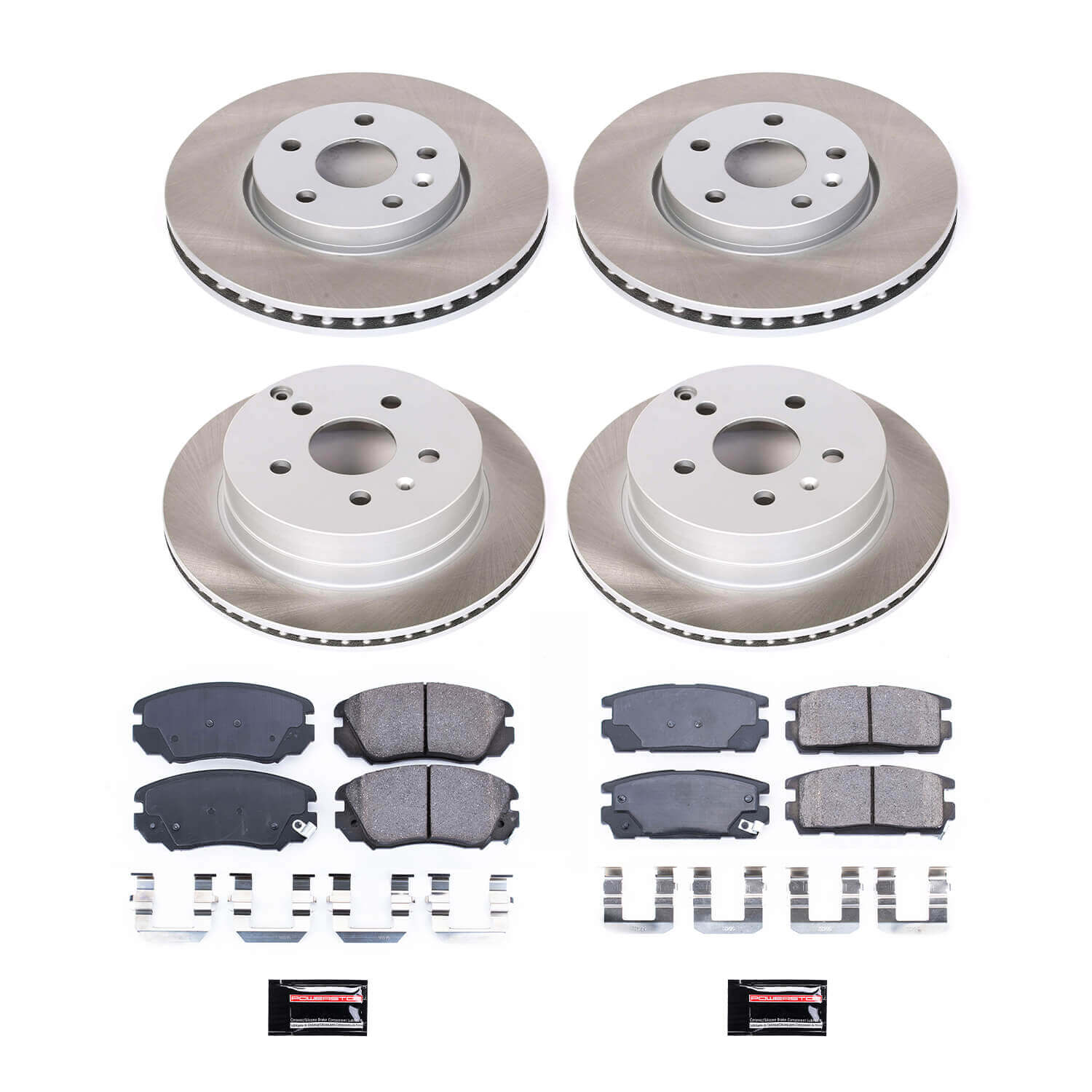 Power Stop SC5516 - Front And Rear Z17 Evolution Pad And Semi-Coated Rotor Kit vehicle fitment brake part