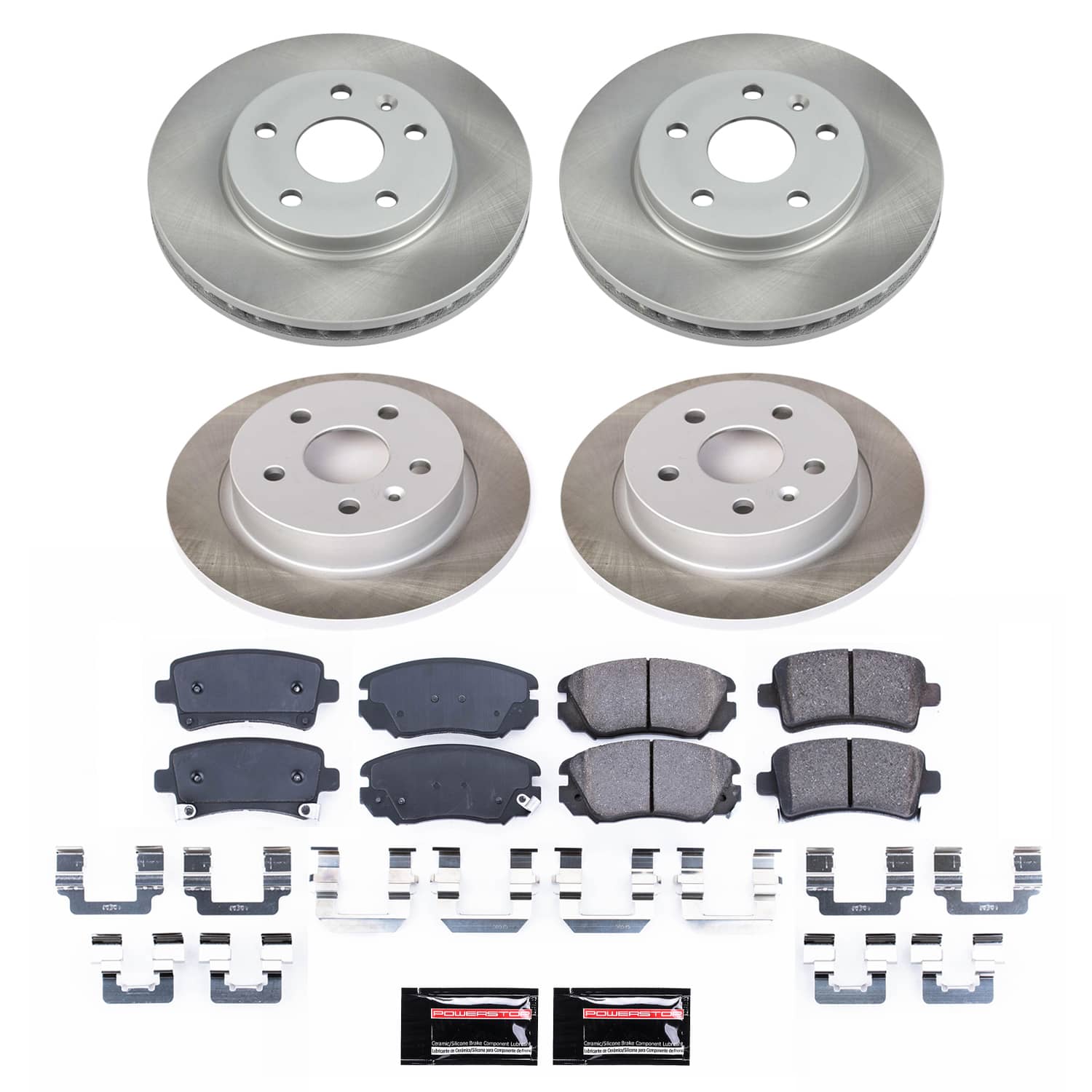 Power Stop SC5523 - Front And Rear Z17 Evolution Pad And Semi-Coated Rotor Kit vehicle fitment brake part