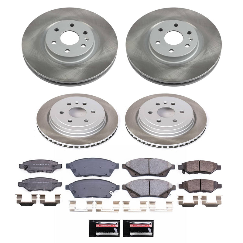 Power Stop SC5546 - Front And Rear Z17 Evolution Pad And Semi-Coated Rotor Kit vehicle fitment brake part