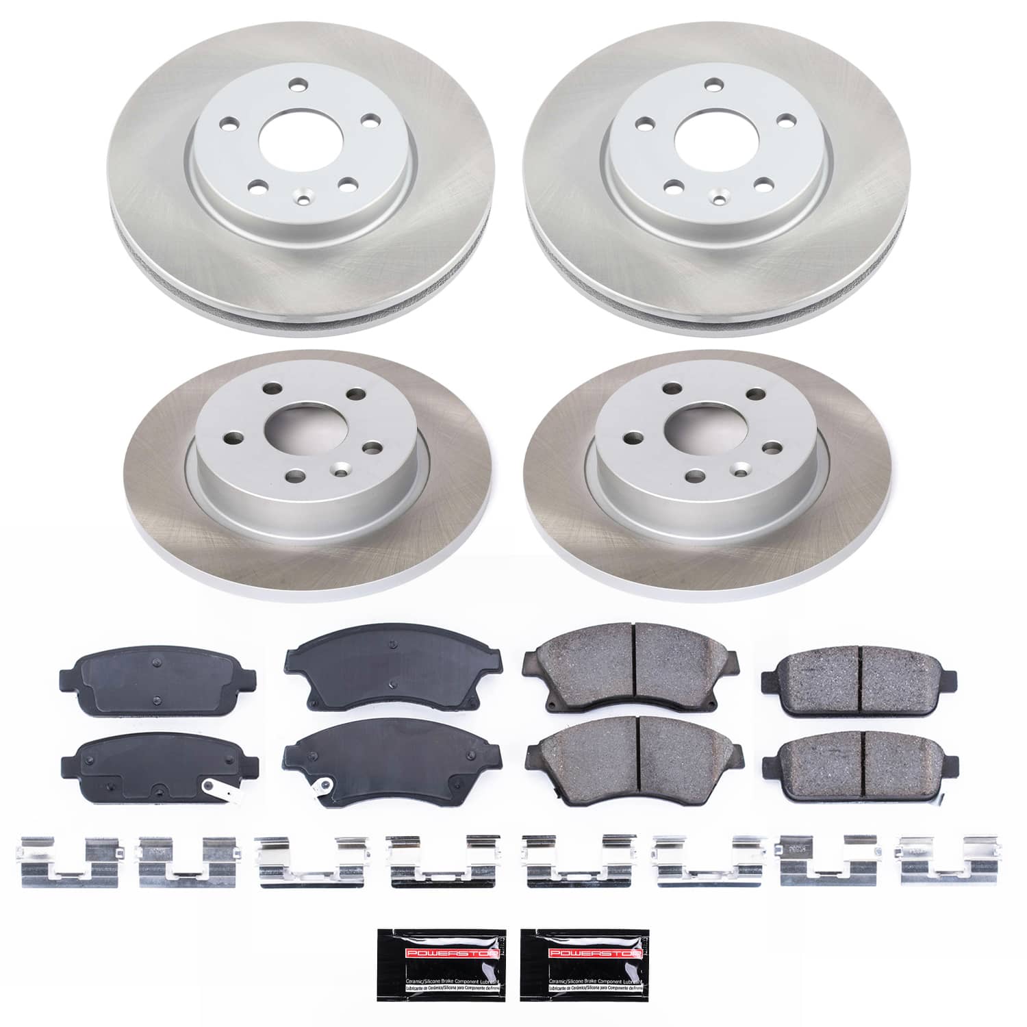 Power Stop SC5551 - Front And Rear Z17 Evolution Pad And Semi-Coated Rotor Kit vehicle fitment brake part
