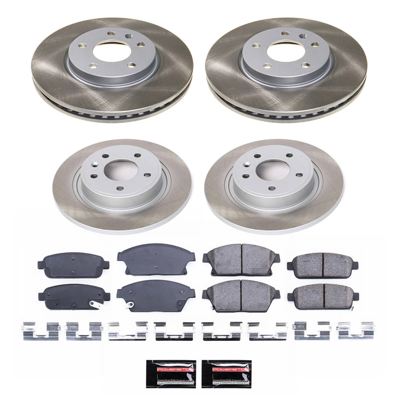 Power Stop SC5555 - Front And Rear Z17 Evolution Pad And Semi-Coated Rotor Kit vehicle fitment brake part
