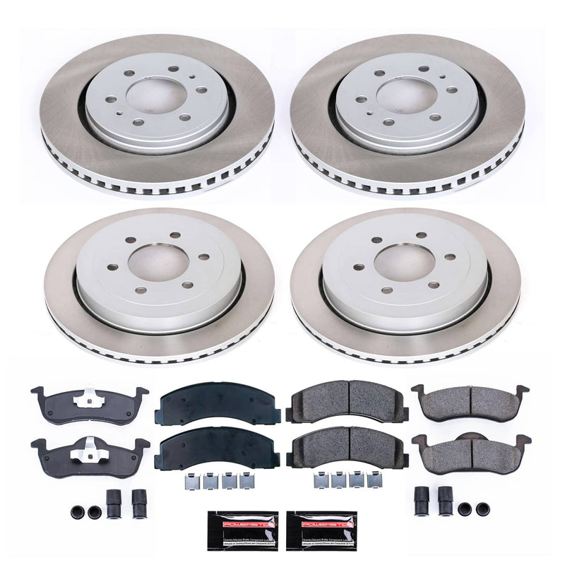 Power Stop SC5577 - Front And Rear Z17 Evolution Pad And Semi-Coated Rotor Kit vehicle fitment brake part