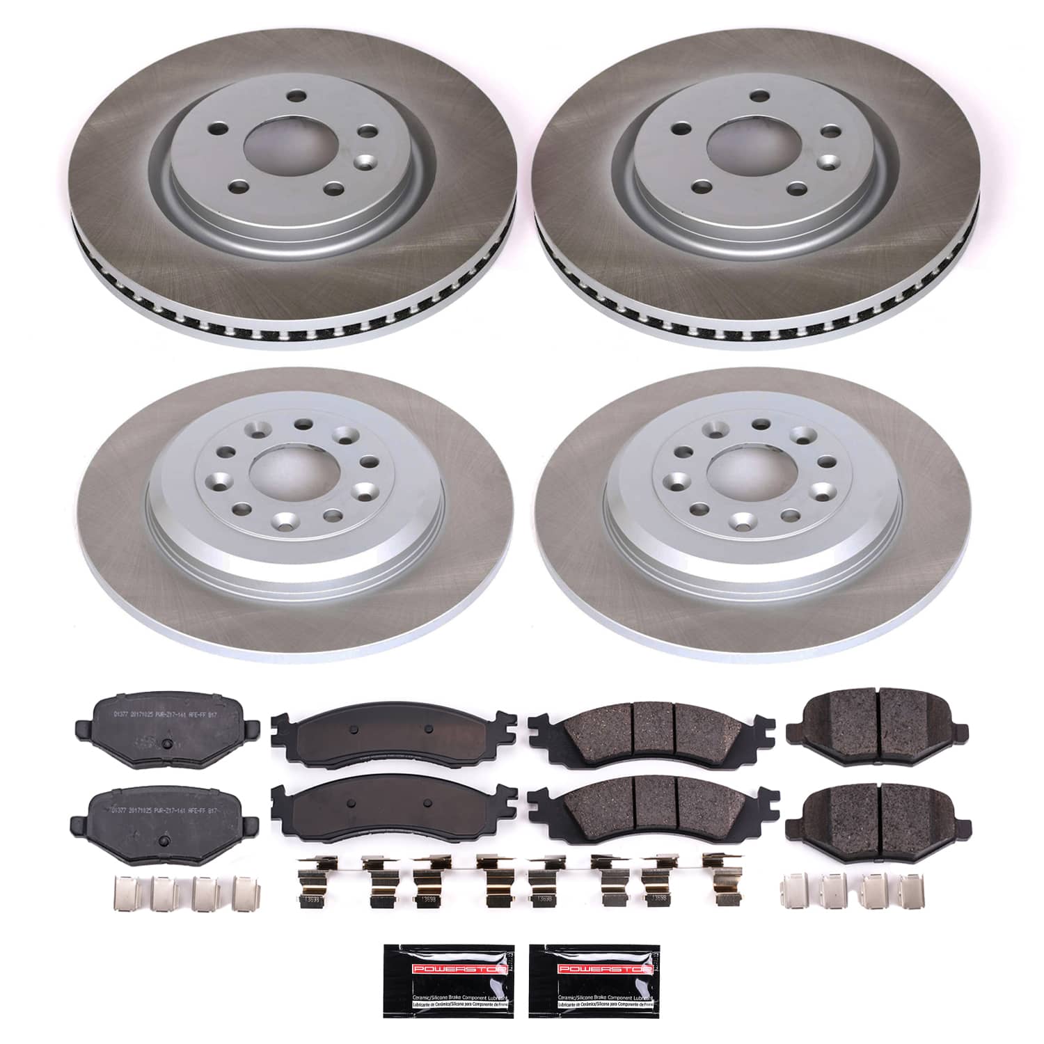 Power Stop SC5582 - Front And Rear Z17 Evolution Pad And Semi-Coated Rotor Kit vehicle fitment brake part