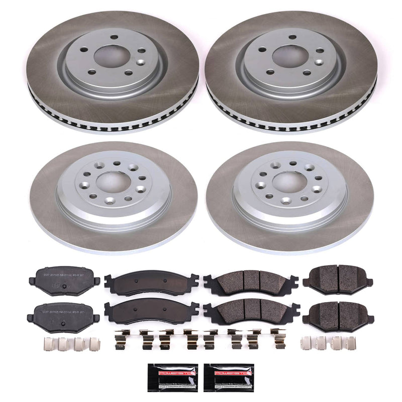 Power Stop SC5582 - Front And Rear Z17 Evolution Pad And Semi-Coated Rotor Kit vehicle fitment brake part