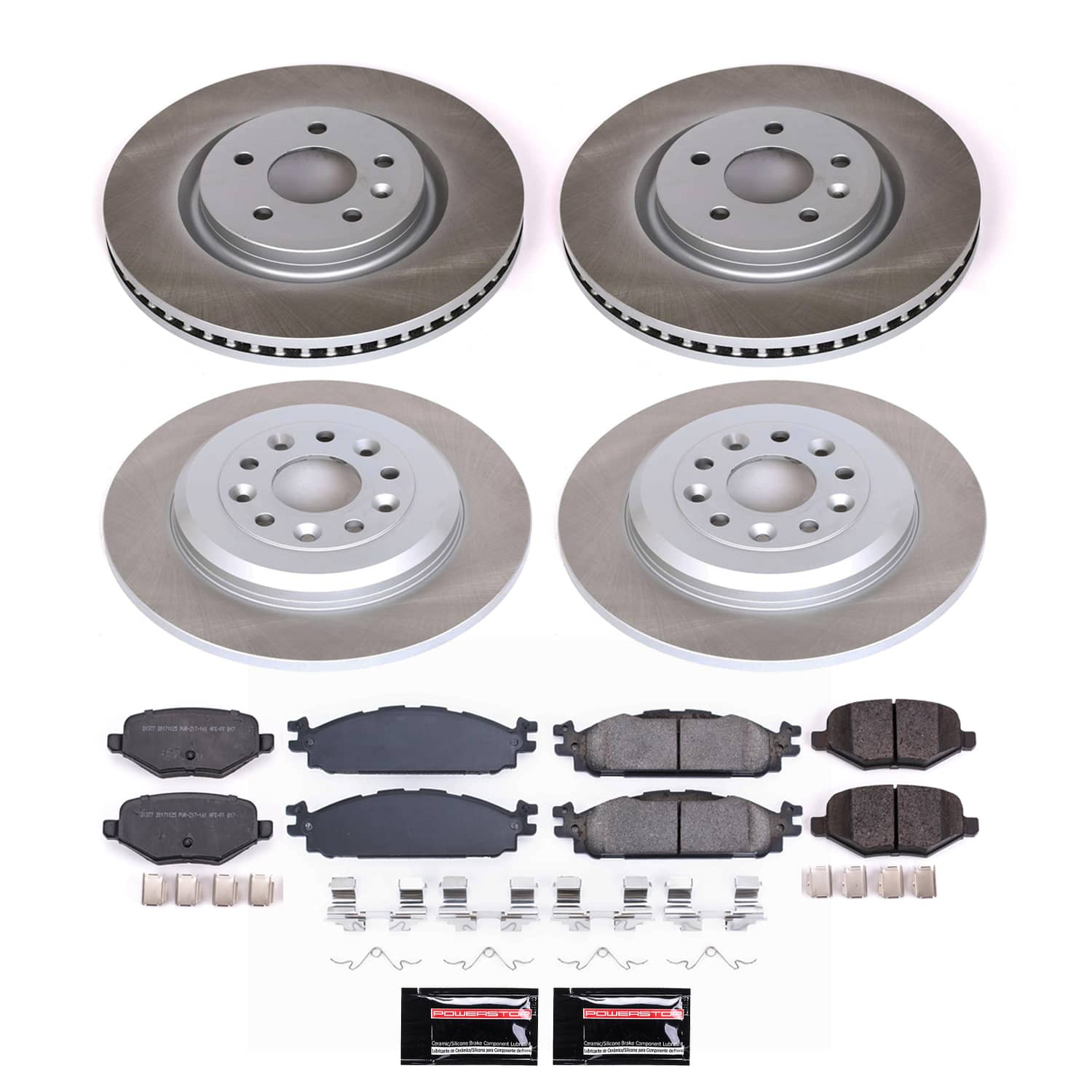 Power Stop SC5584 - Front And Rear Z17 Evolution Pad And Semi-Coated Rotor Kit vehicle fitment brake part