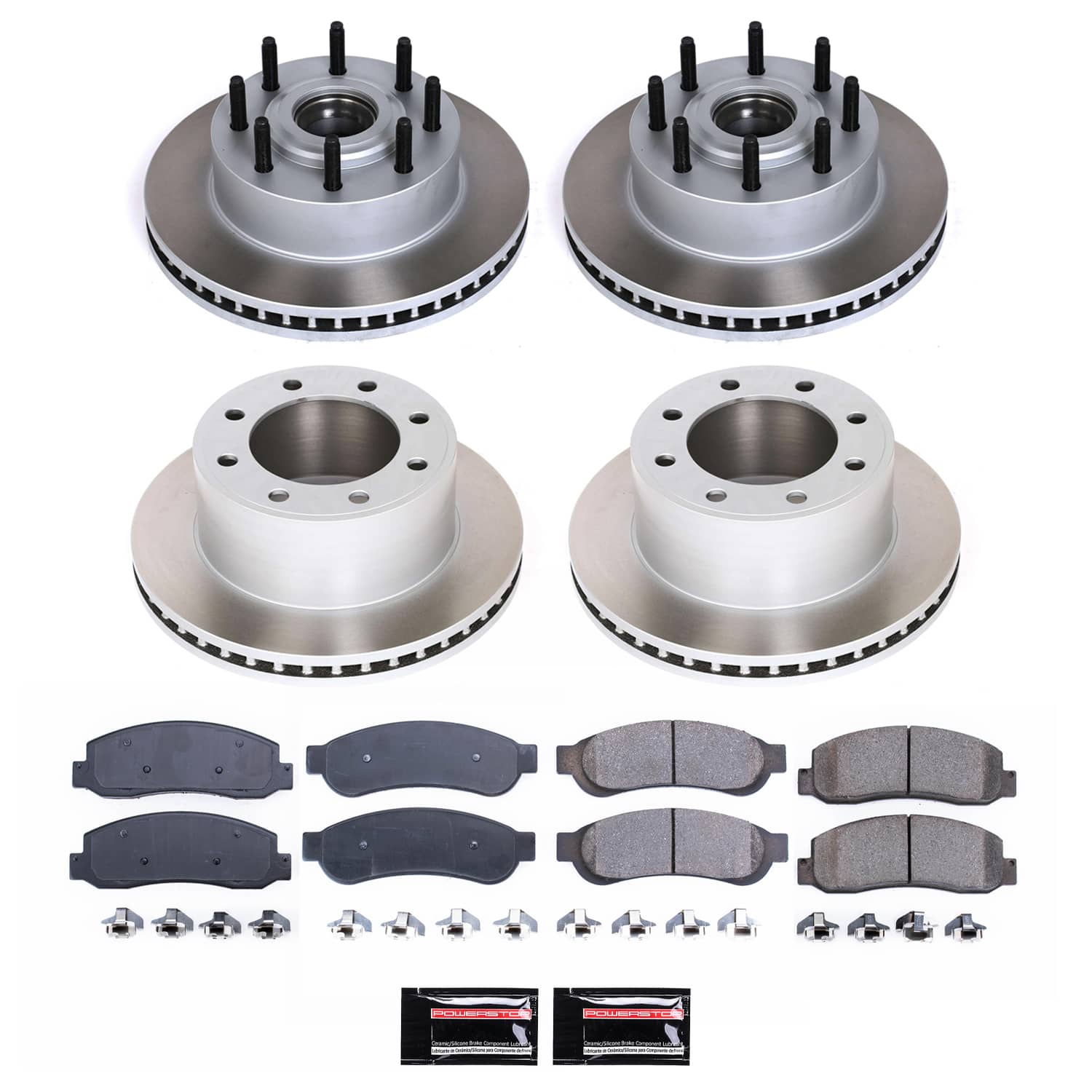 Power Stop SC5587 - Front And Rear Z17 Evolution Pad And Semi-Coated Rotor Kit vehicle fitment brake part