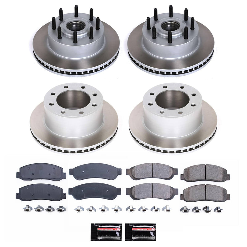 Power Stop SC5587 - Front And Rear Z17 Evolution Pad And Semi-Coated Rotor Kit vehicle fitment brake part