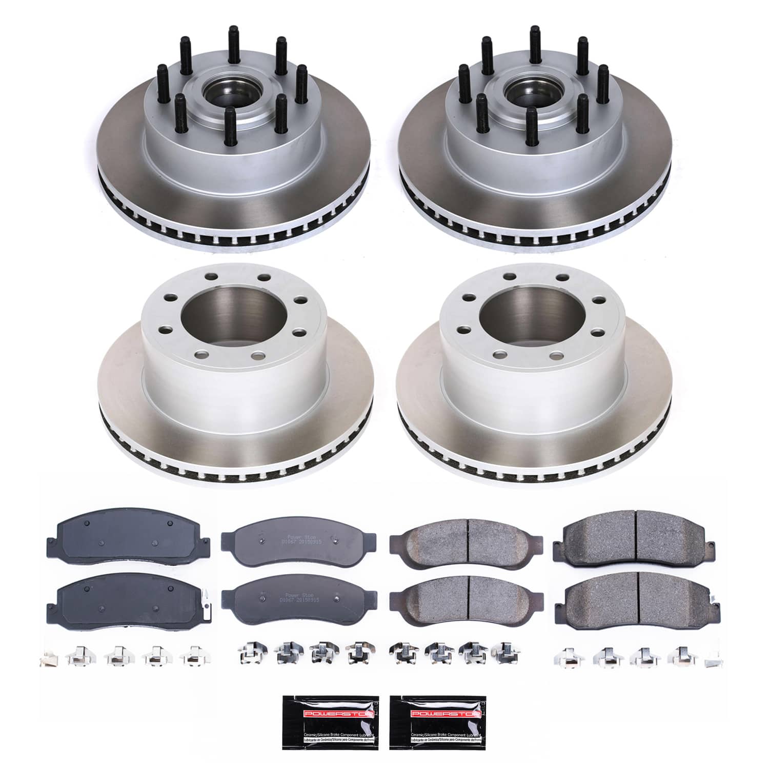Power Stop SC5589 - Front And Rear Z17 Evolution Pad And Semi-Coated Rotor Kit vehicle fitment brake part