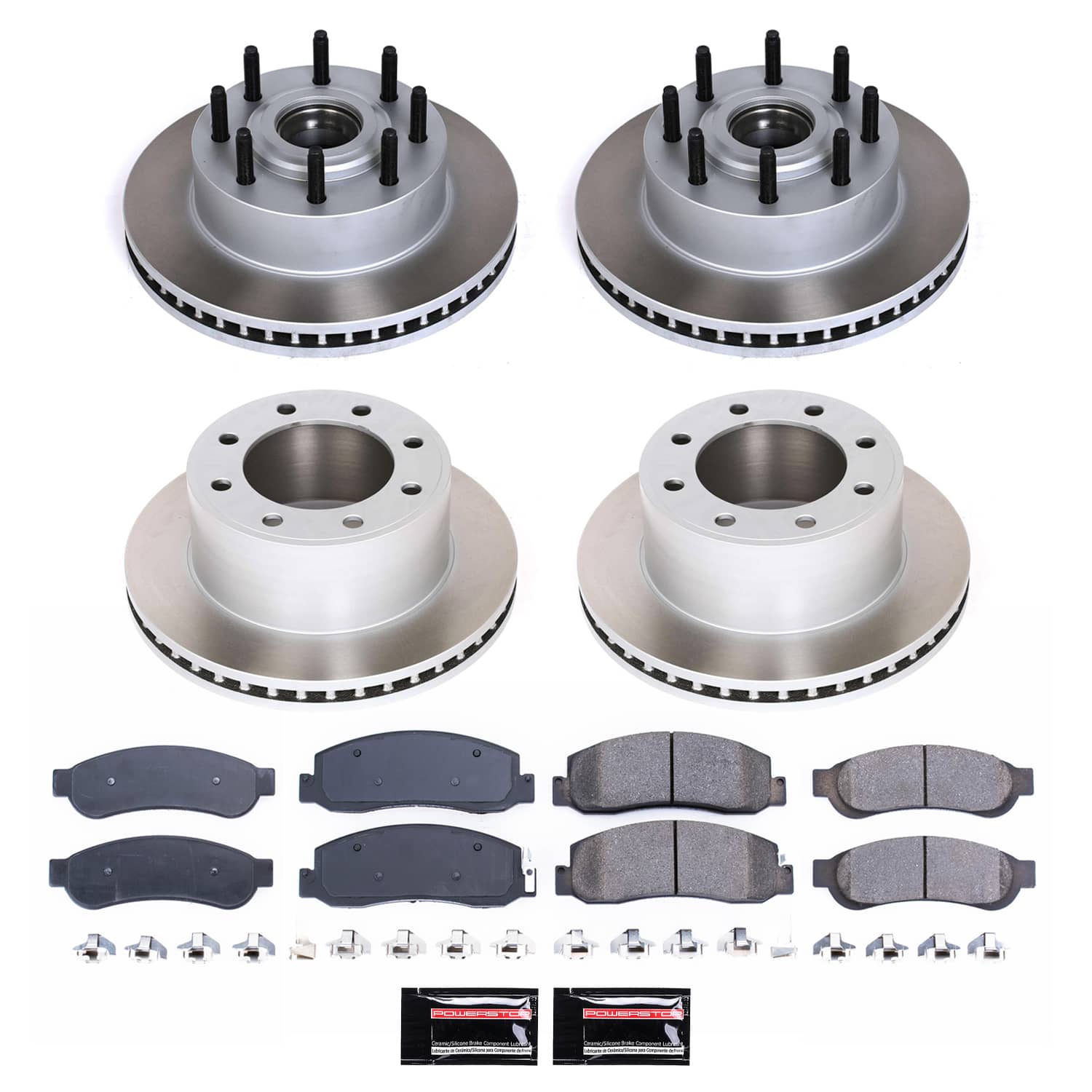 Power Stop SC5590 - Front And Rear Z17 Evolution Pad And Semi-Coated Rotor Kit vehicle fitment brake part