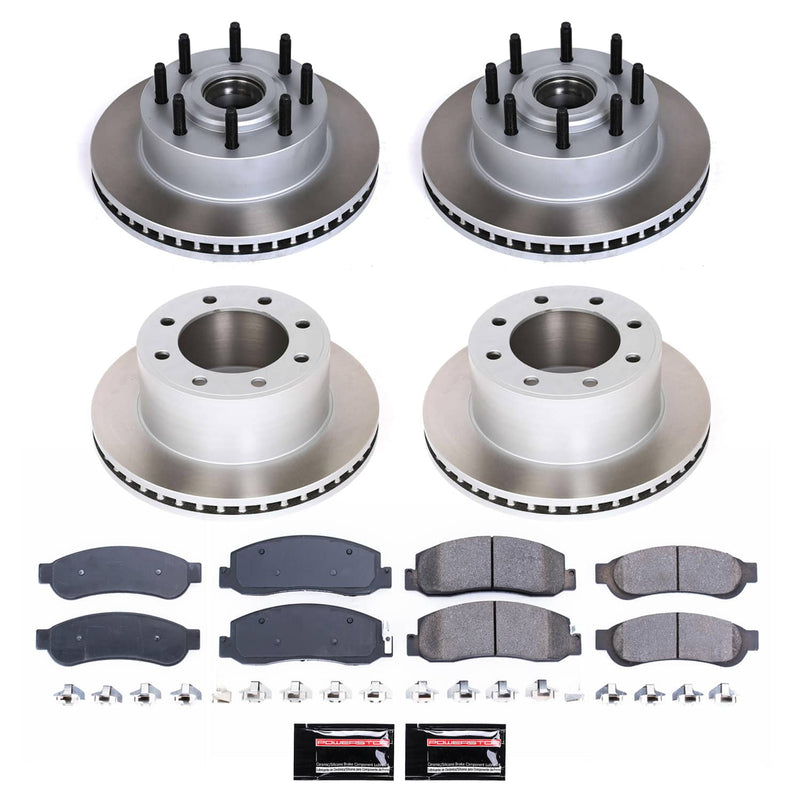 Power Stop SC5590 - Front And Rear Z17 Evolution Pad And Semi-Coated Rotor Kit vehicle fitment brake part