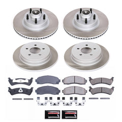 Power Stop SC5593 - Front And Rear Z17 Evolution Pad And Semi-Coated Rotor Kit vehicle fitment brake part
