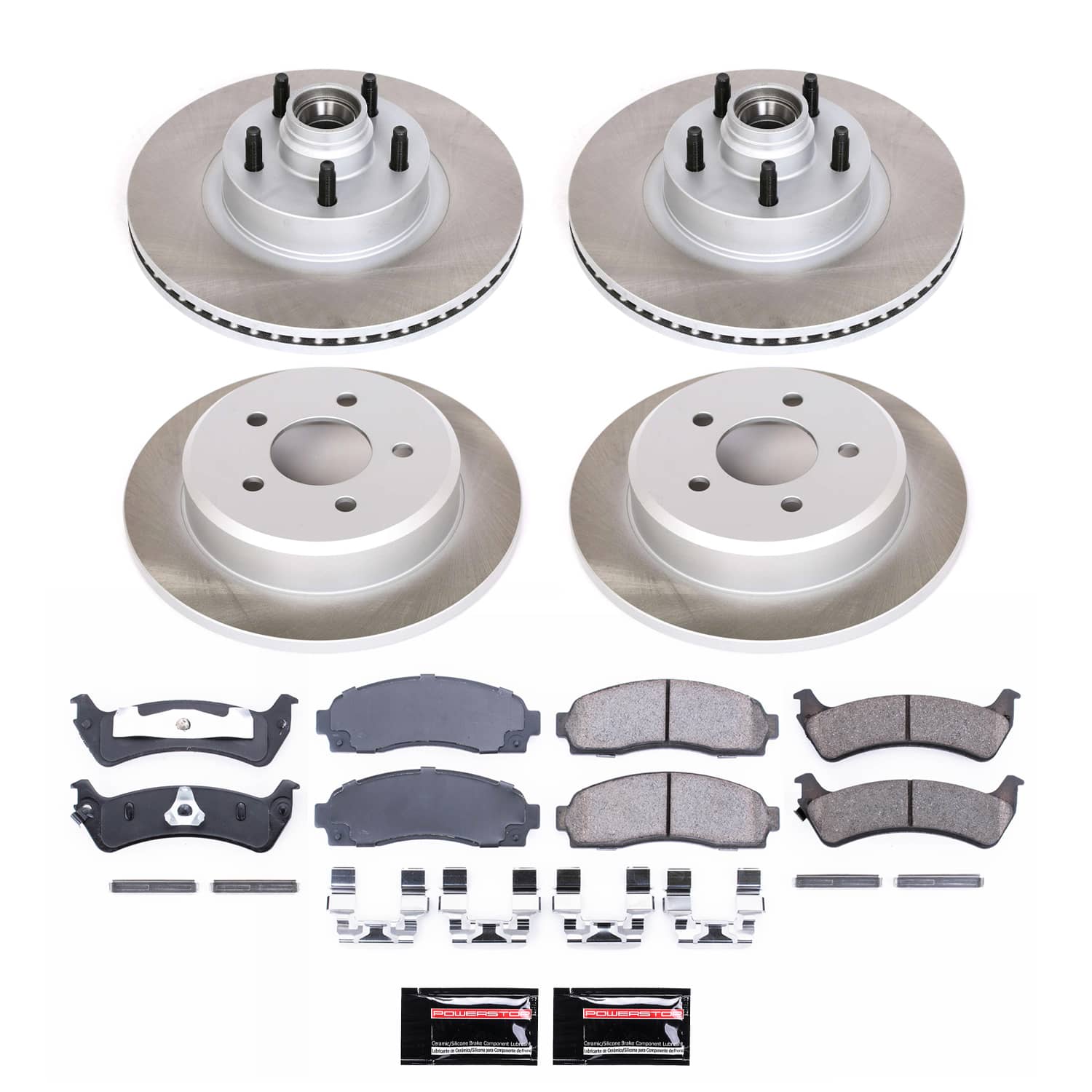 Power Stop SC5594 - Front And Rear Z17 Evolution Pad And Semi-Coated Rotor Kit vehicle fitment brake part