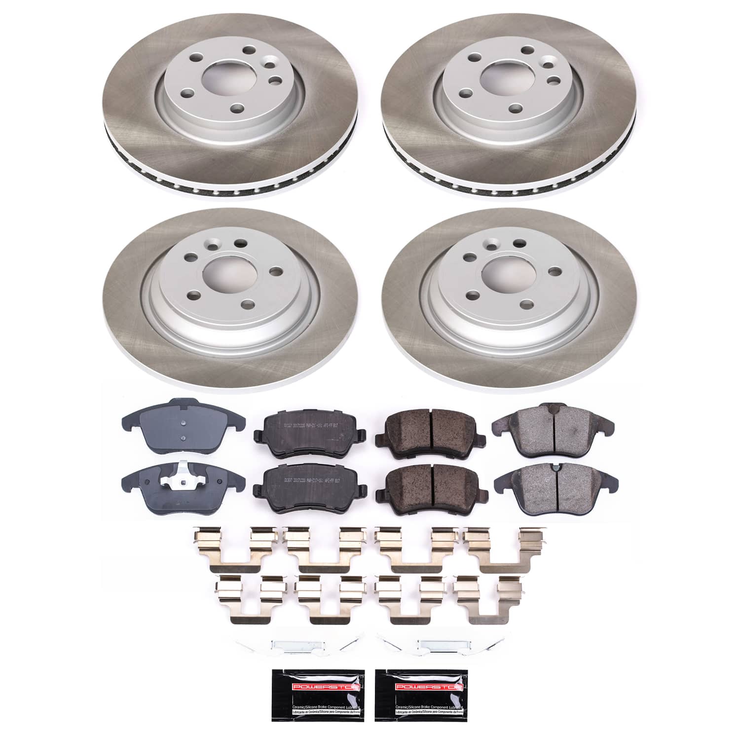 Power Stop SC5611 - Front And Rear Z17 Evolution Pad And Semi-Coated Rotor Kit vehicle fitment brake part