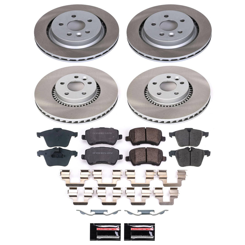 Power Stop SC5614 - Front And Rear Z17 Evolution Pad And Semi-Coated Rotor Kit vehicle fitment brake part