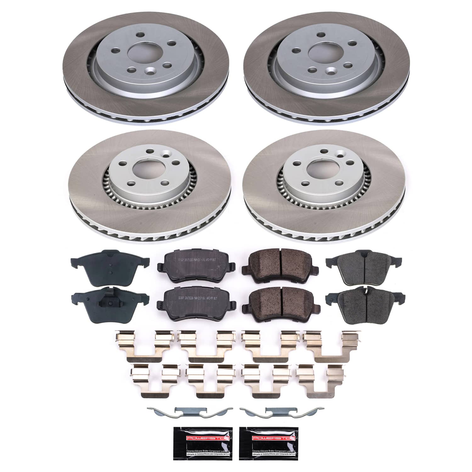 Power Stop SC5615 - Front And Rear Z17 Evolution Pad And Semi-Coated Rotor Kit vehicle fitment brake part