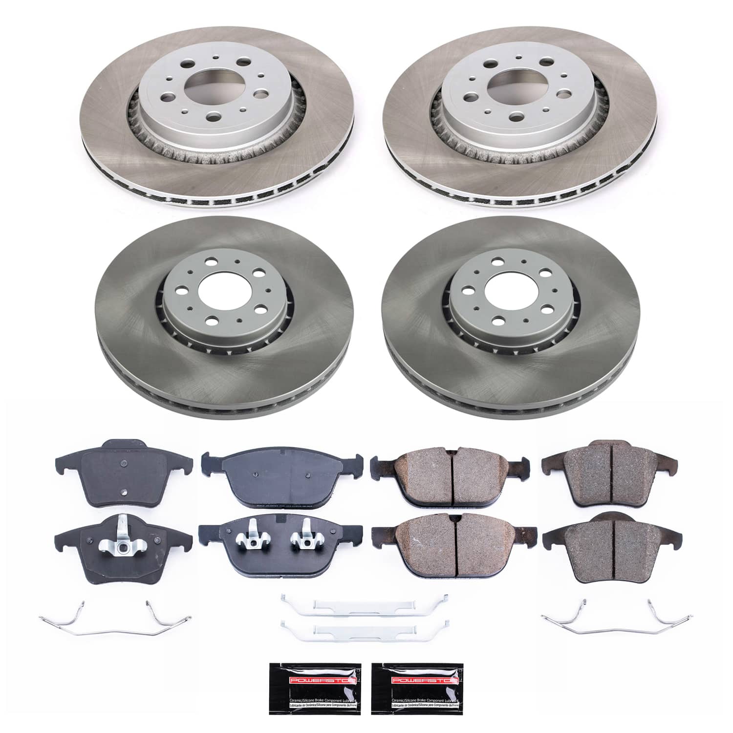 Power Stop SC5708 - Front And Rear Z17 Evolution Pad And Semi-Coated Rotor Kit vehicle fitment brake part