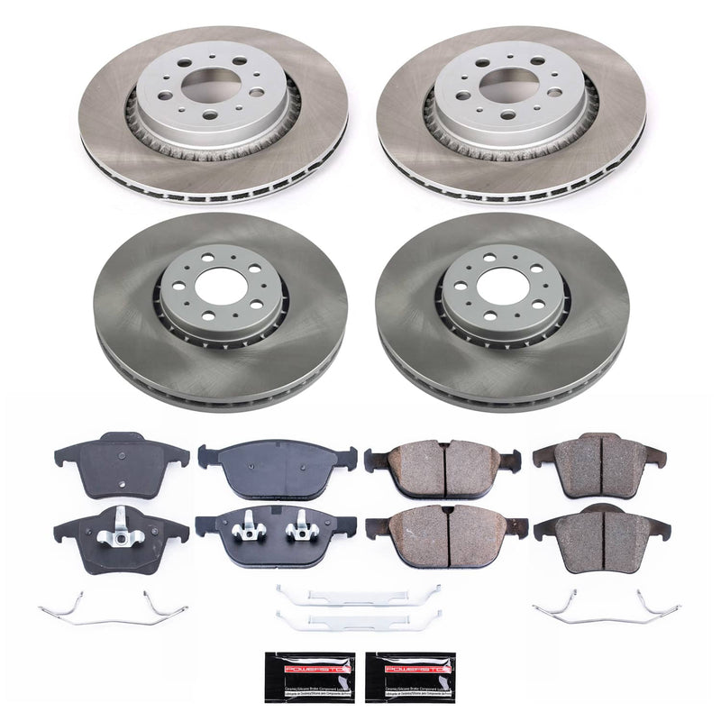 Power Stop SC5708 - Front And Rear Z17 Evolution Pad And Semi-Coated Rotor Kit vehicle fitment brake part