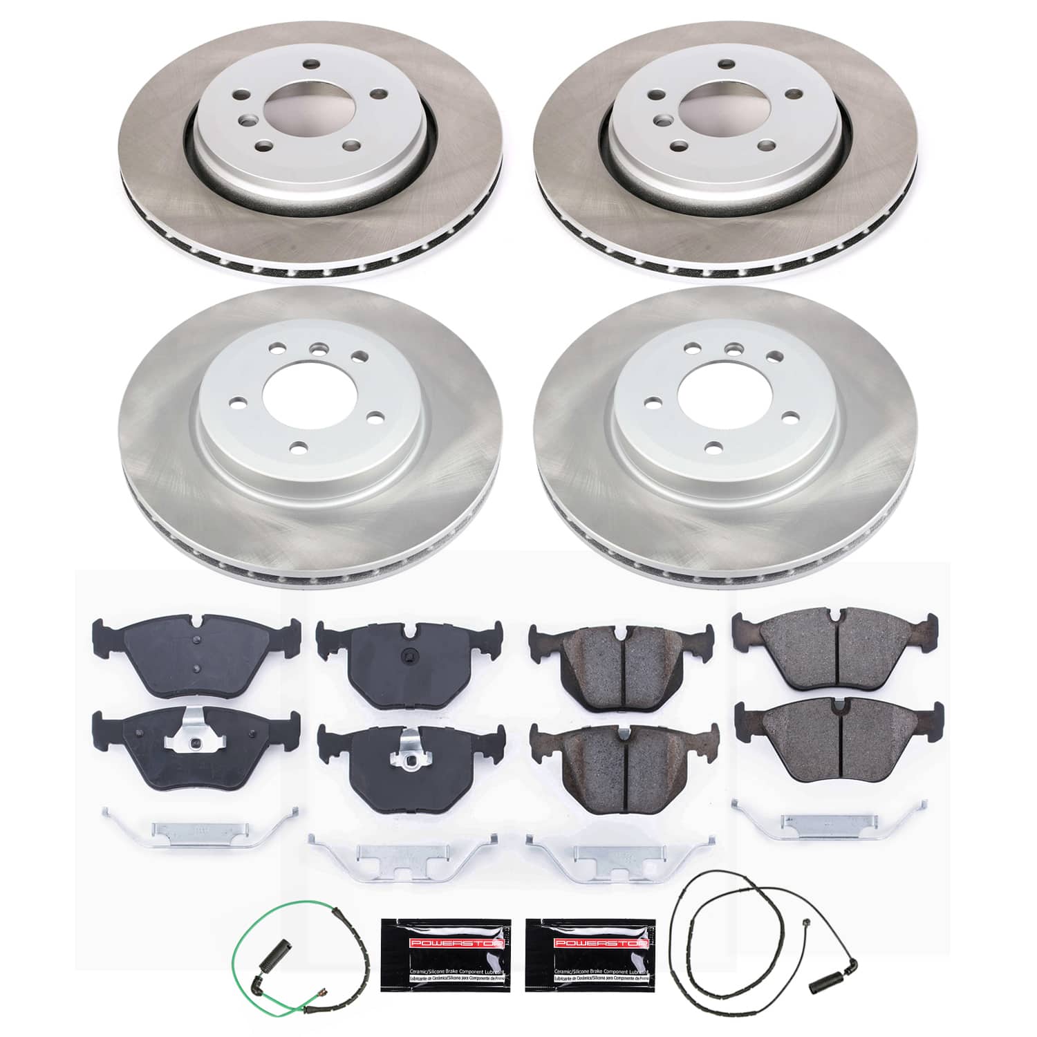 Power Stop SC5728 - Front And Rear Z17 Evolution Pad And Semi-Coated Rotor Kit vehicle fitment brake part
