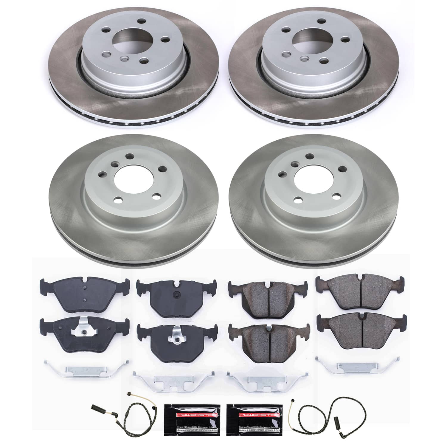 Power Stop SC5737 - Front And Rear Z17 Evolution Pad And Semi-Coated Rotor Kit vehicle fitment brake part