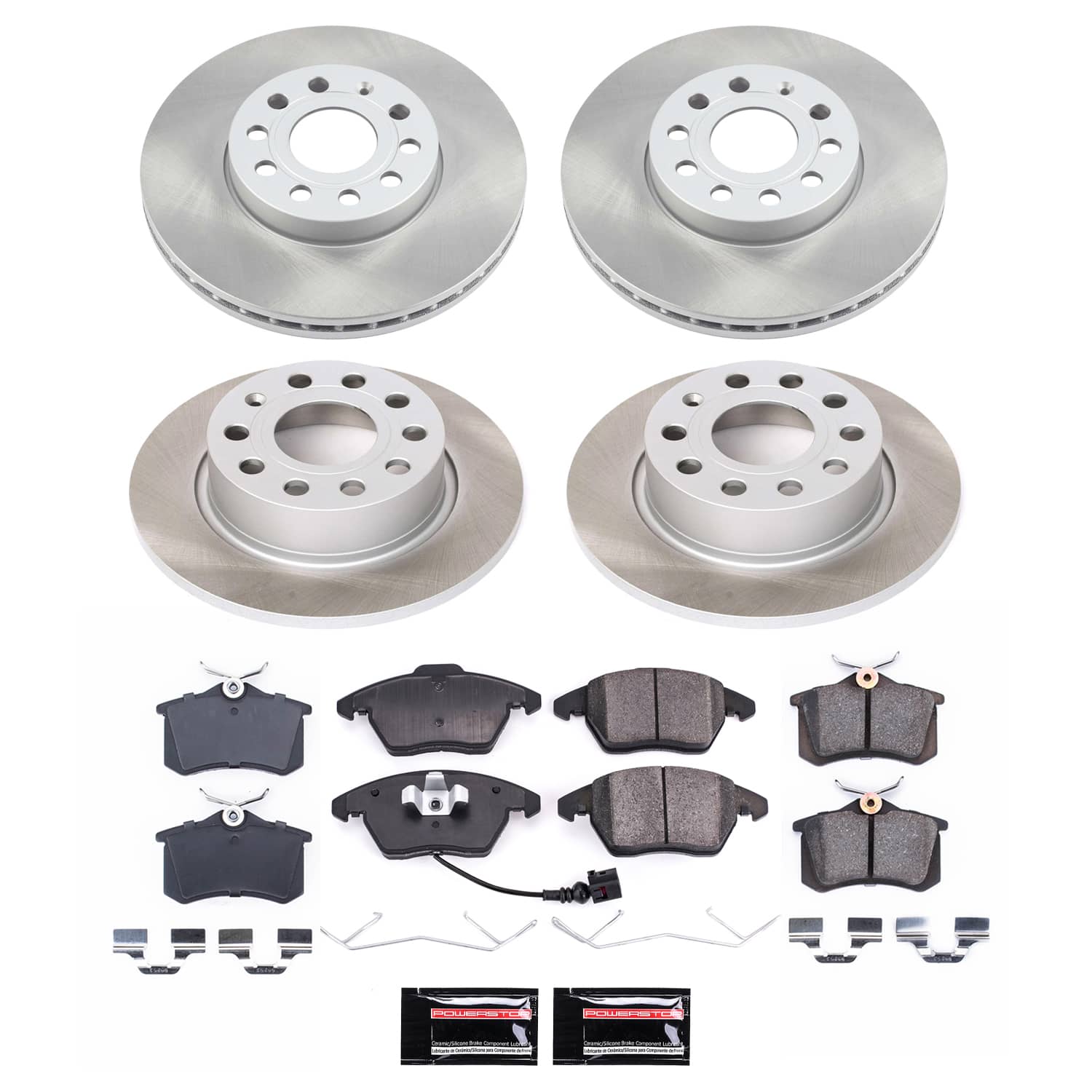 Power Stop SC5749 - Front And Rear Z17 Evolution Pad And Semi-Coated Rotor Kit vehicle fitment brake part