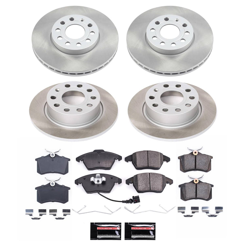 Power Stop SC5749 - Front And Rear Z17 Evolution Pad And Semi-Coated Rotor Kit vehicle fitment brake part
