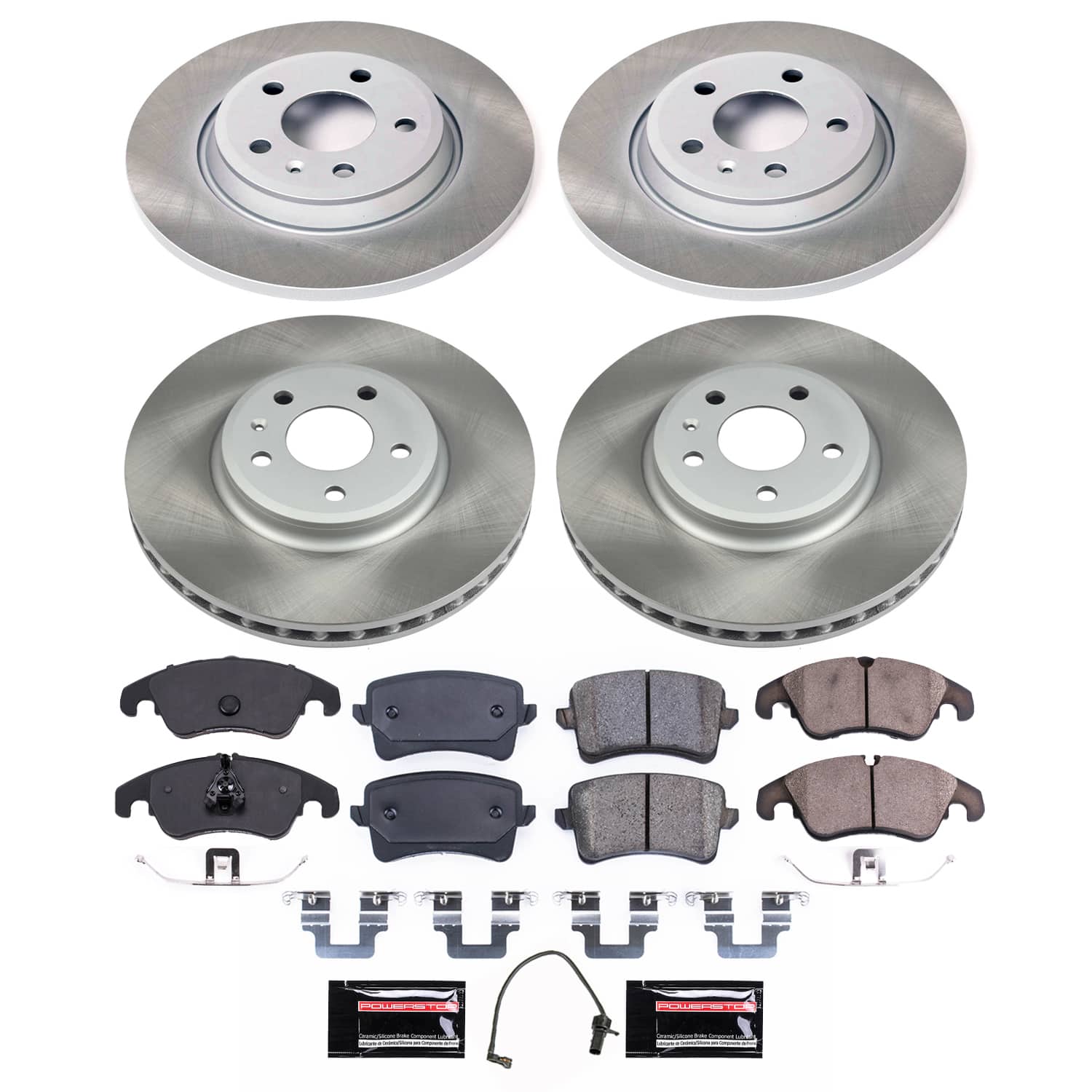 Power Stop SC5754 - Front And Rear Z17 Evolution Pad And Semi-Coated Rotor Kit vehicle fitment brake part