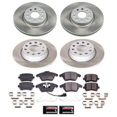 Power Stop SC5798 - Front And Rear Z17 Evolution Pad And Semi-Coated Rotor Kit vehicle fitment brake part