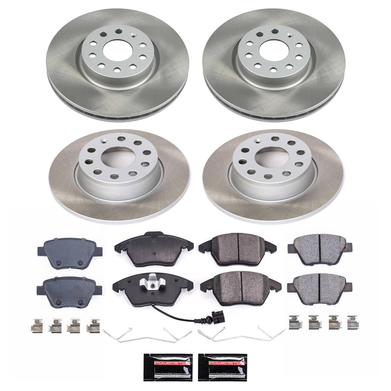 Power Stop SC5801 - Front And Rear Z17 Evolution Pad And Semi-Coated Rotor Kit vehicle fitment brake part
