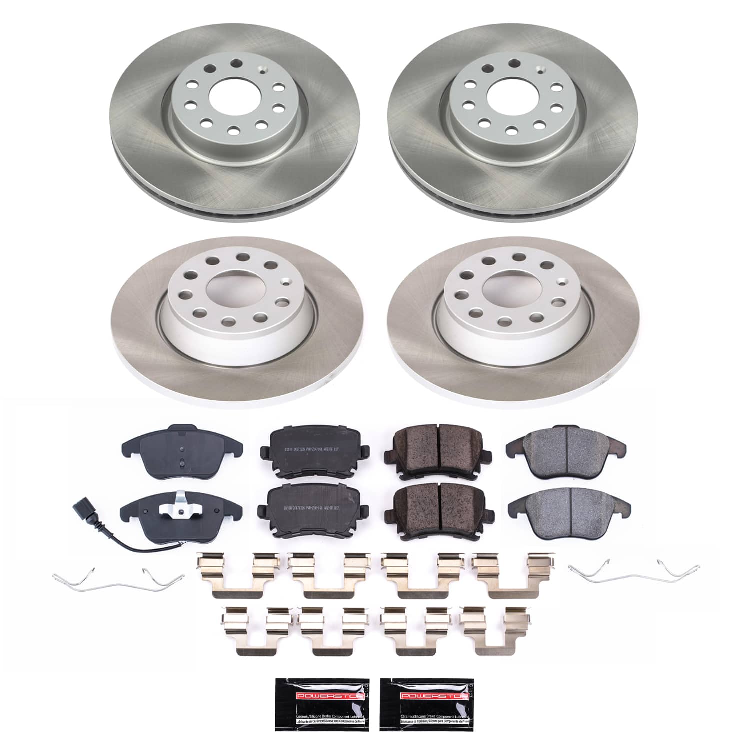 Power Stop SC5802 - Front And Rear Z17 Evolution Pad And Semi-Coated Rotor Kit vehicle fitment brake part