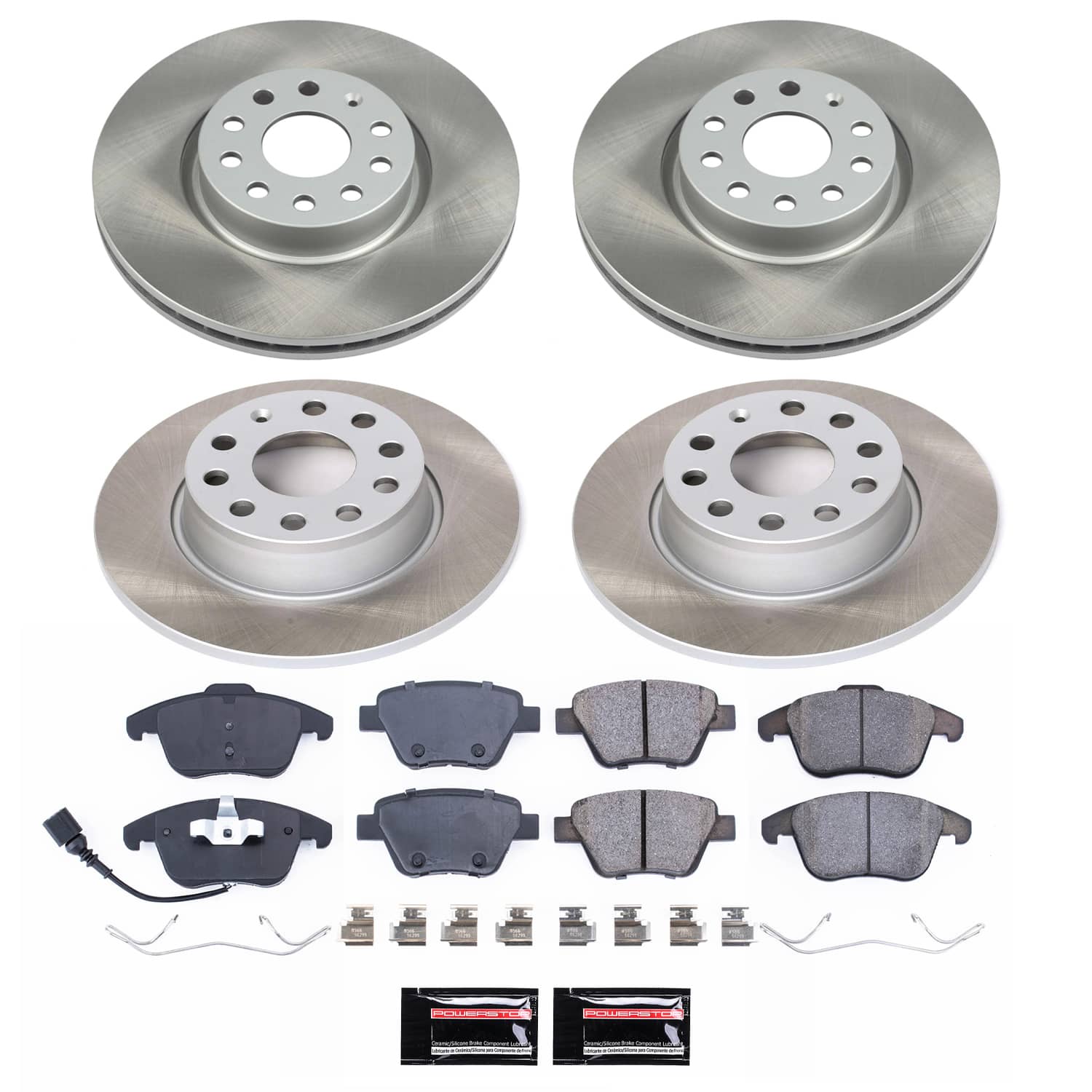 Power Stop SC5803 - Front And Rear Z17 Evolution Pad And Semi-Coated Rotor Kit vehicle fitment brake part