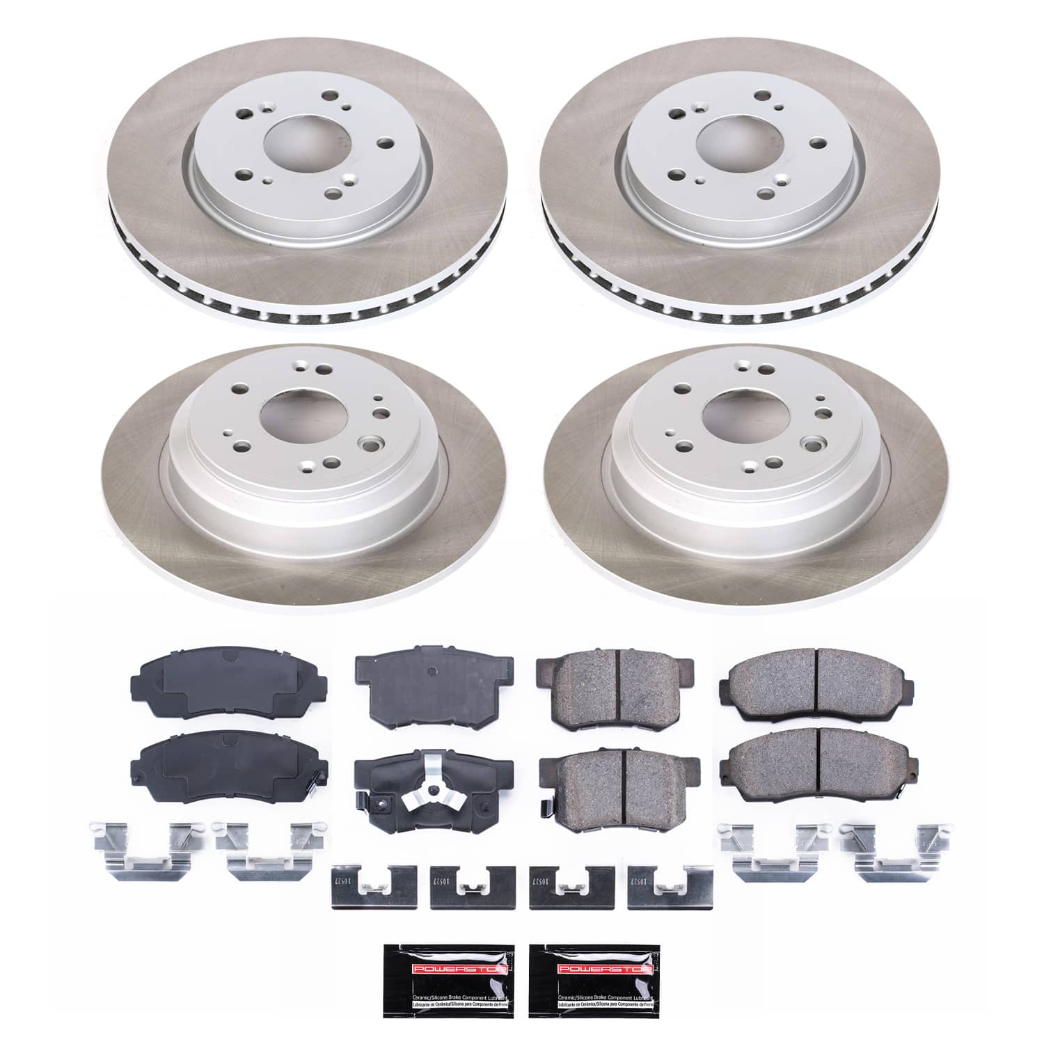 Power Stop SC5815 - Front And Rear Z17 Evolution Pad And Semi-Coated Rotor Kit vehicle fitment brake part