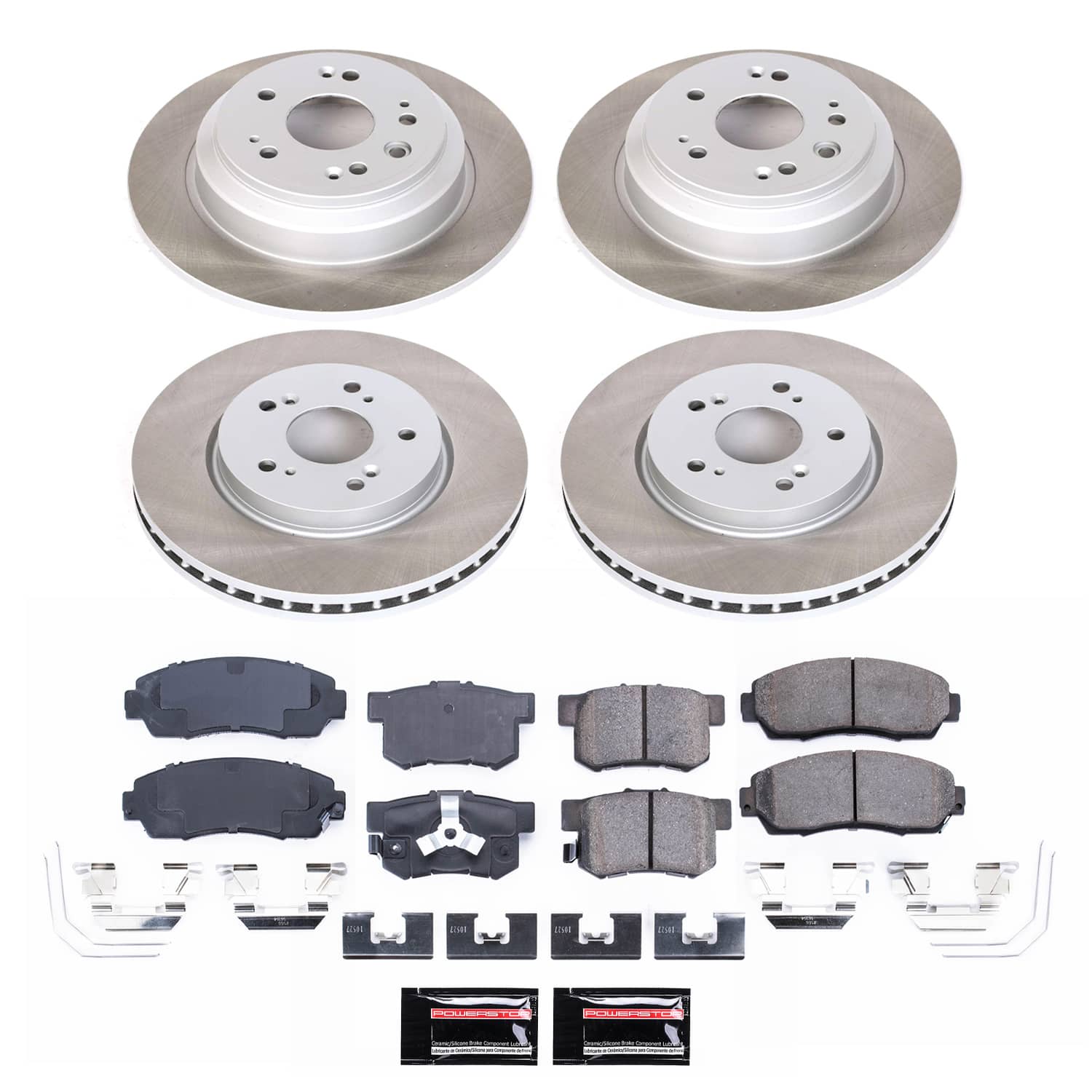 Power Stop SC5816 - Front And Rear Z17 Evolution Pad And Semi-Coated Rotor Kit vehicle fitment brake part