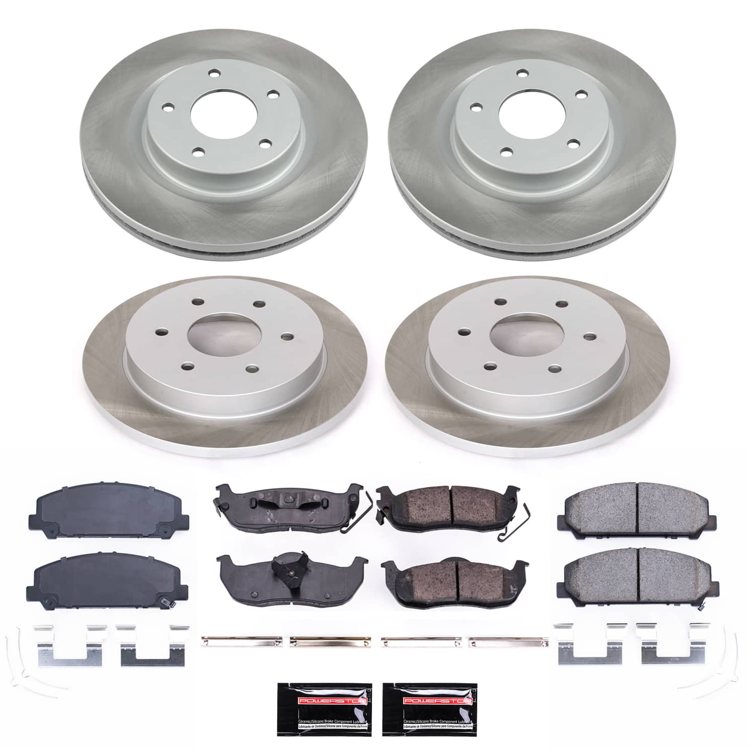 Power Stop SC5822 - Front And Rear Z17 Evolution Pad And Semi-Coated Rotor Kit vehicle fitment brake part