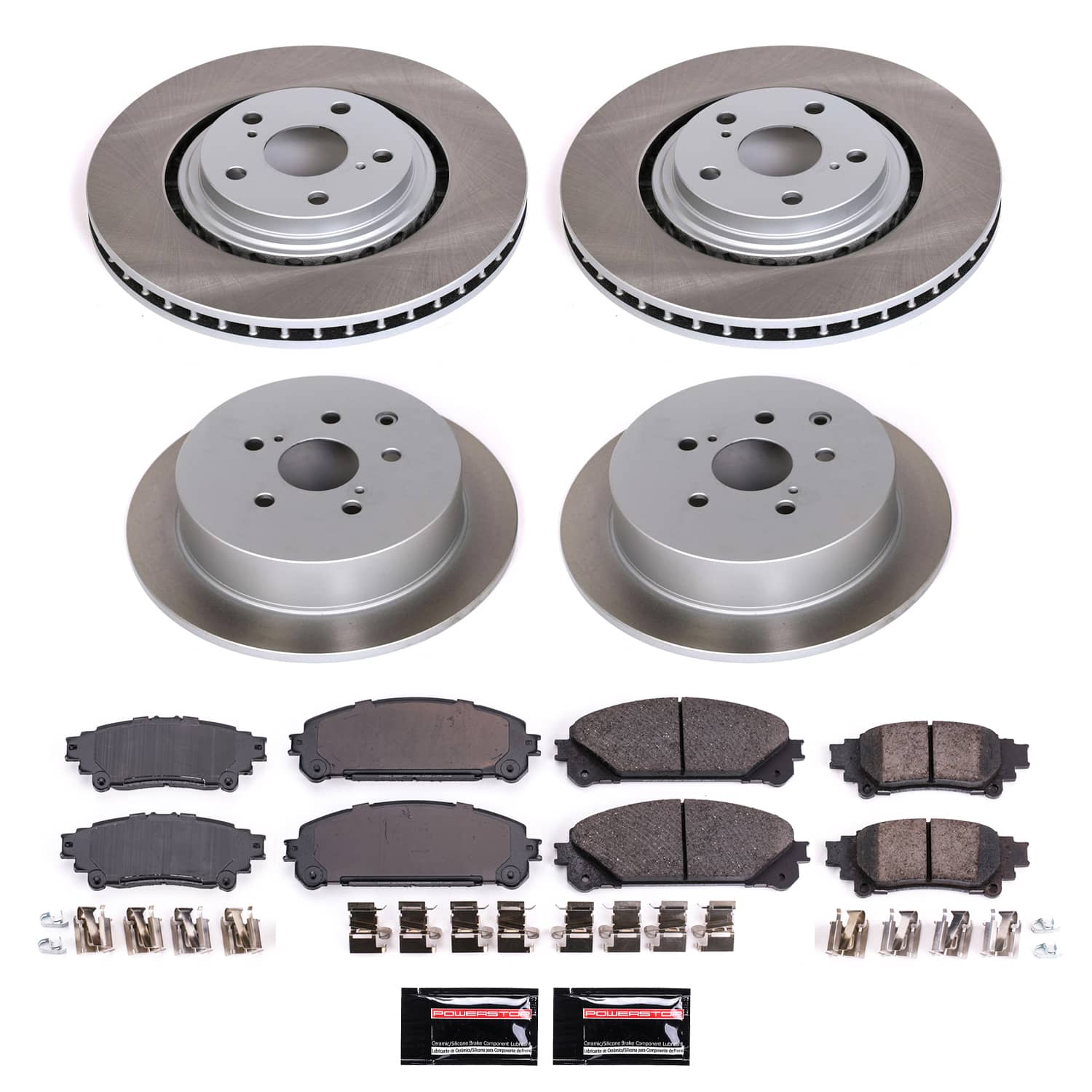 Power Stop SC5828 - Front And Rear Z17 Evolution Pad And Semi-Coated Rotor Kit vehicle fitment brake part
