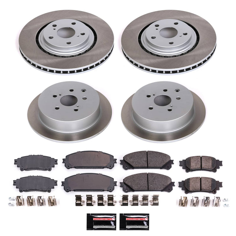 Power Stop SC5828 - Front And Rear Z17 Evolution Pad And Semi-Coated Rotor Kit vehicle fitment brake part