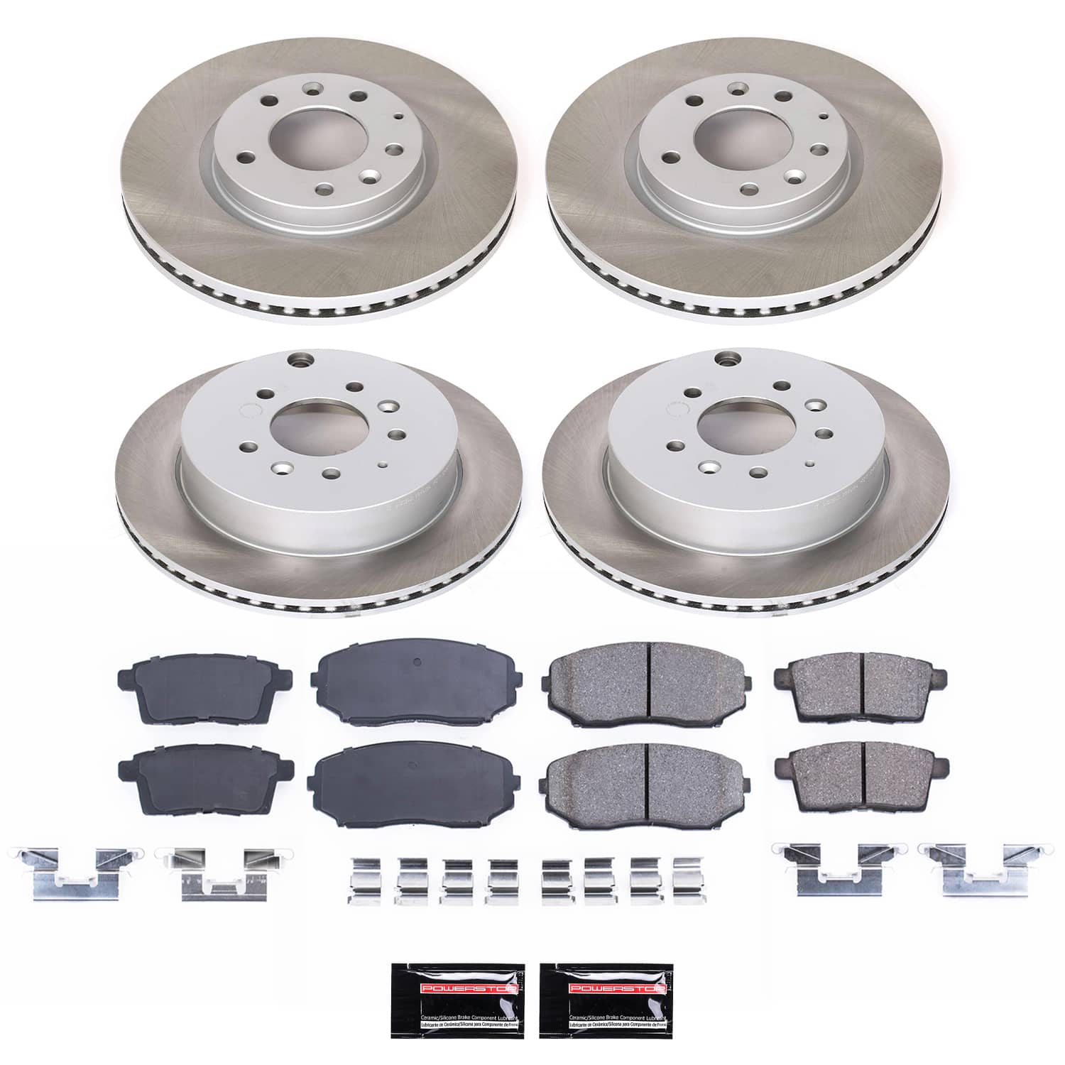 Power Stop SC5829 - Front And Rear Z17 Evolution Pad And Semi-Coated Rotor Kit vehicle fitment brake part