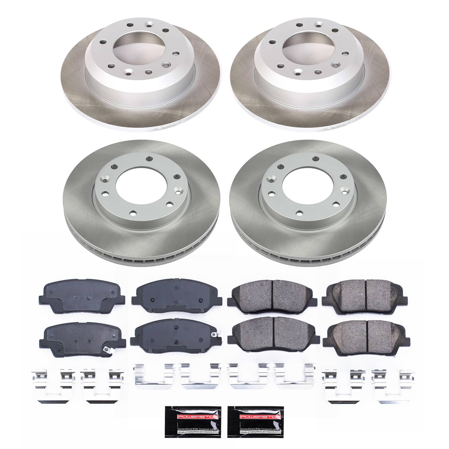 Power Stop SC5831 - Front And Rear Z17 Evolution Pad And Semi-Coated Rotor Kit vehicle fitment brake part