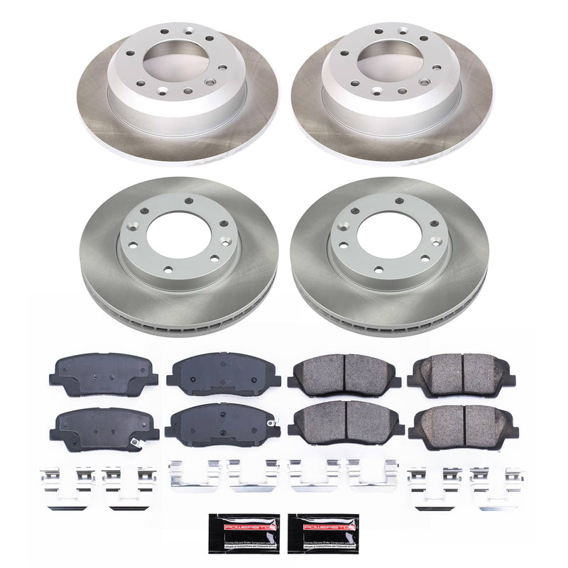 Power Stop SC5831 - Front And Rear Z17 Evolution Pad And Semi-Coated Rotor Kit vehicle fitment brake part